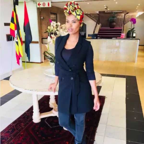 Pretty Actress Gail Mabalane Shares First Photo Of Her Son